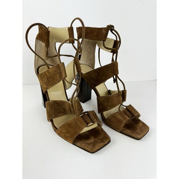 Banana Republic Italian Almería Suede Lace-Up Heels - Picture 1 of 16